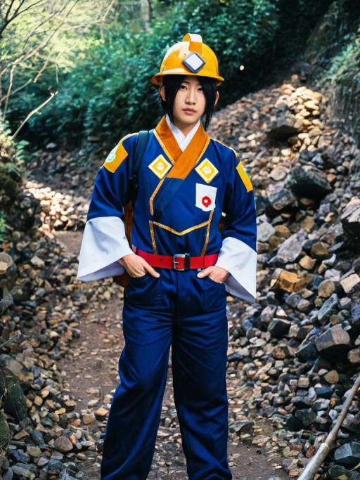 Man in Nirengeki Shoda (Mines) Cosplay Costume