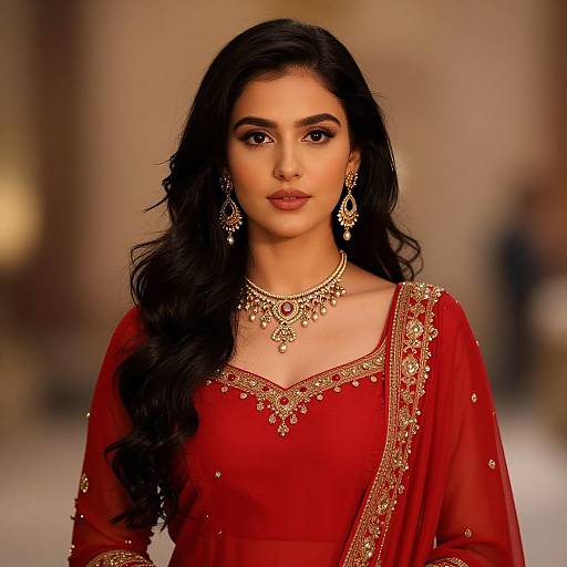 Realistic Jasmine in Red Outfit