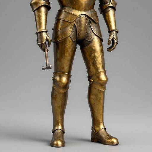 Hyper-Realistic Knight's Bronze Pants