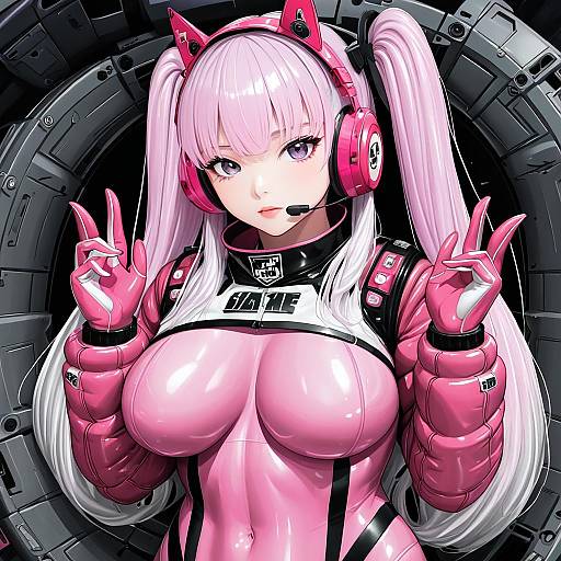 Illustration of Alice (nikke), goddess of victory: nikke in the style of Kurowa