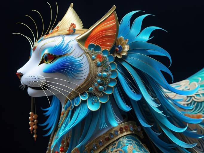 Majestic Cat in Ancient Chinese Attire