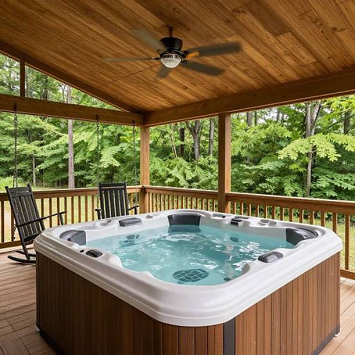 6-Person Hot Tub on Spacious Porch