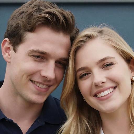 Joyful Close-Up of Smiling Duo