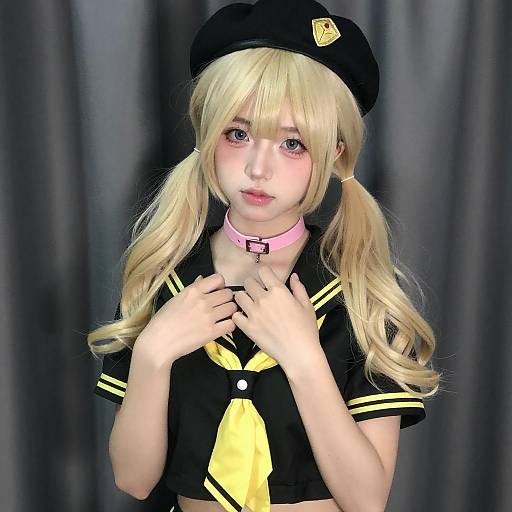 Young Woman in Sailor Outfit