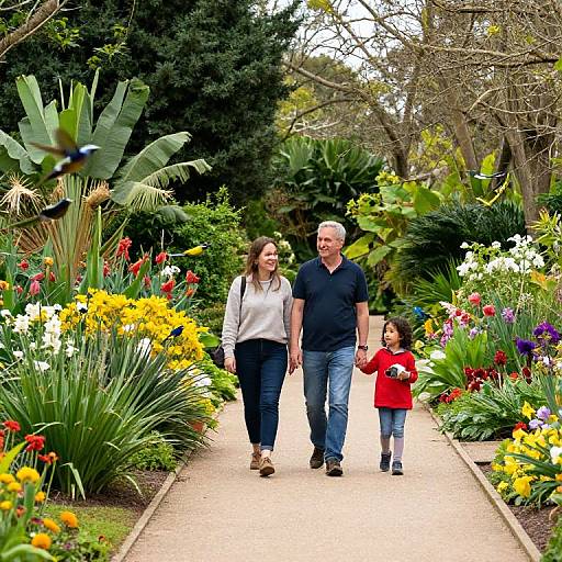 Leisure Stroll in Vibrant Botanical Garden