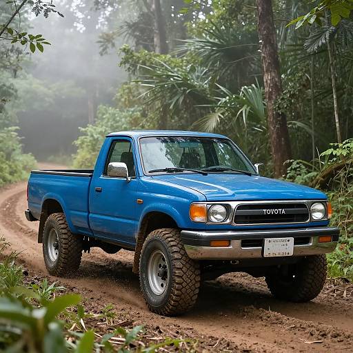 1994 Blue Toyota Pickup in Forest