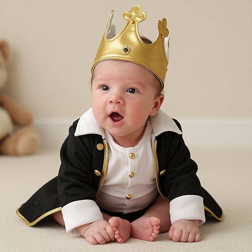 Newborn Prince Charming in Crown