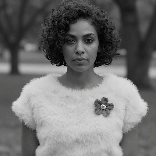 Elegant Black-and-White Portrait of Woman