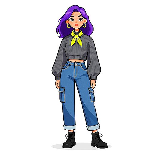 Casual Streetwear Woman Portrait