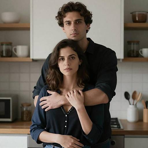 Intimate Kitchen Couple Portrait