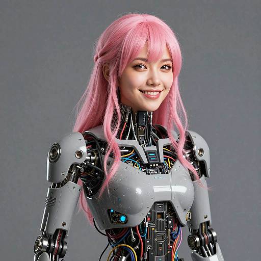 Portrait of Futuristic Female Mech Engineer