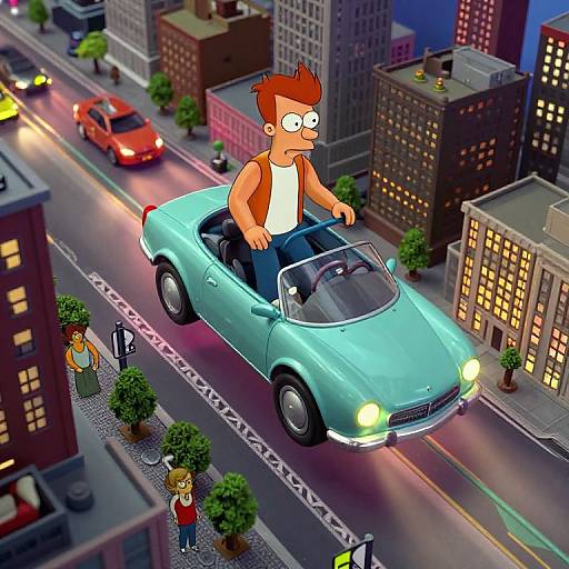 Futurama City Aerial Diorama