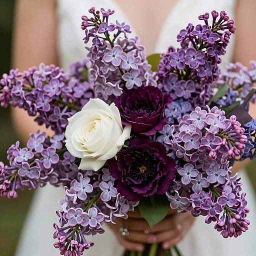 Close-Up Bridal Bouquet Textures