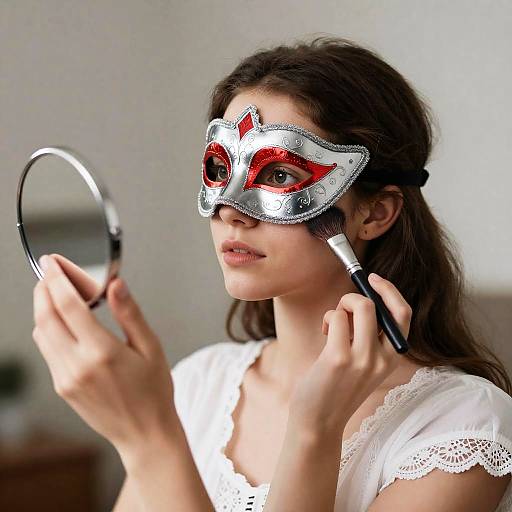 Captivating Portrait of a Masked Woman