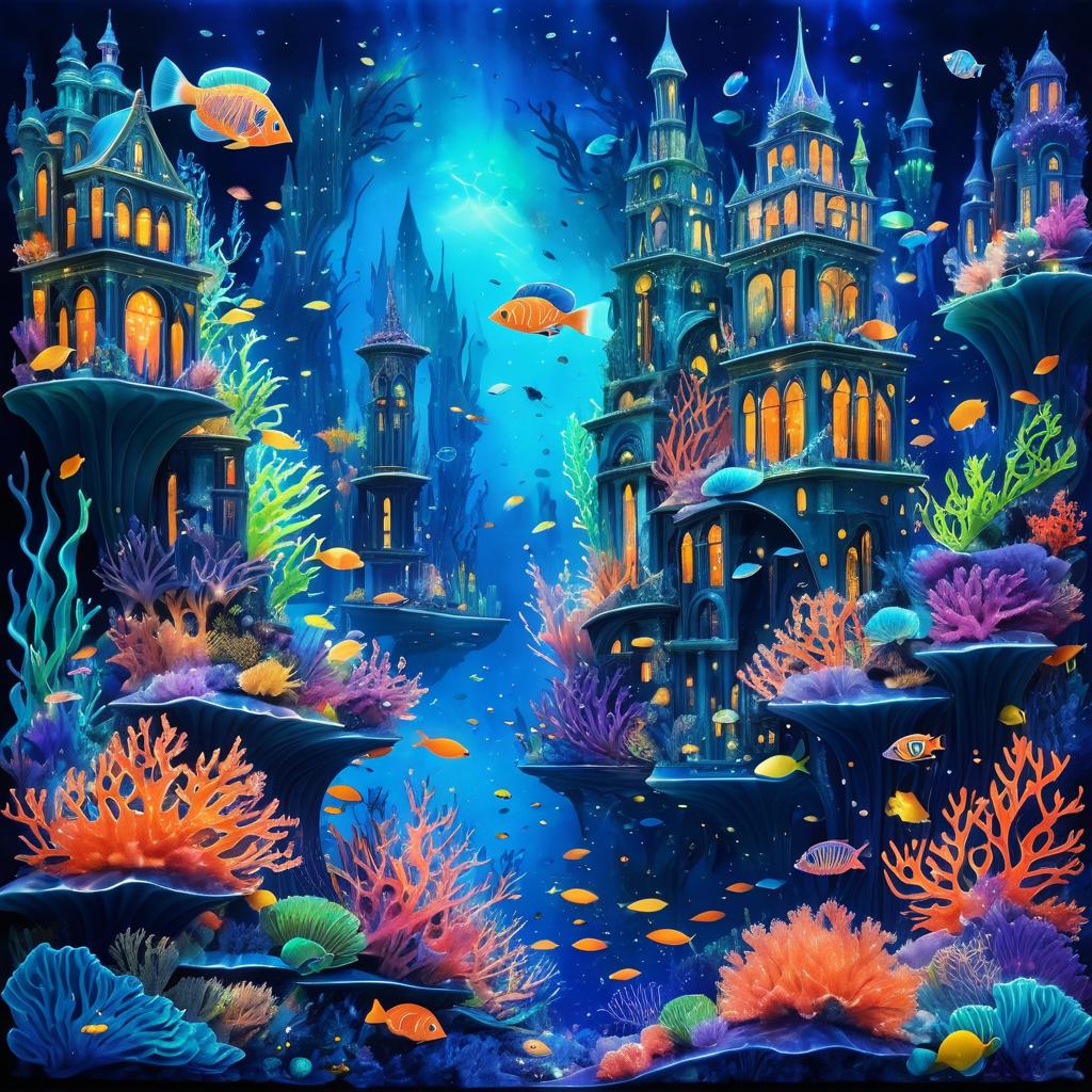 Whimsical Underwater City in Surrealism