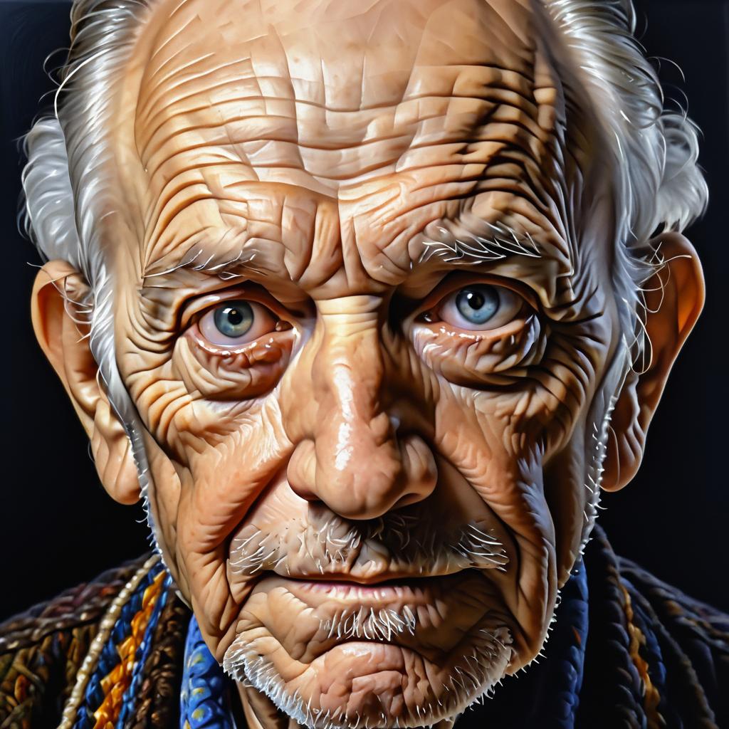 Ultra-Realistic Elderly Man Portrait