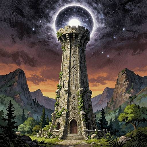 Twilight Bastion Tower Illustration