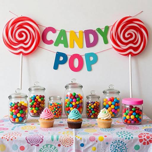Vibrant Candy Pop Party Setup