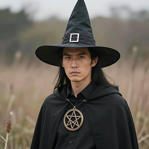 Modern Witch: Photorealistic Male Portrait