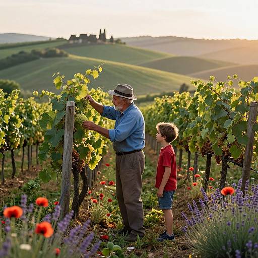 Tuscan Vineyard Morning Harvest