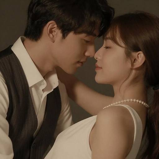 Softly Lit Intimate Couple Close-Up