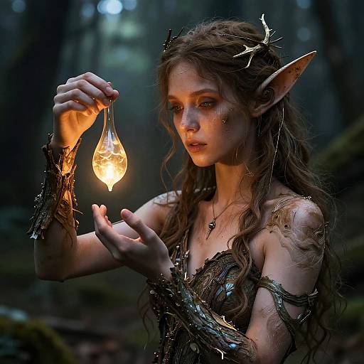 High-Detail Dryad Girl with Sap