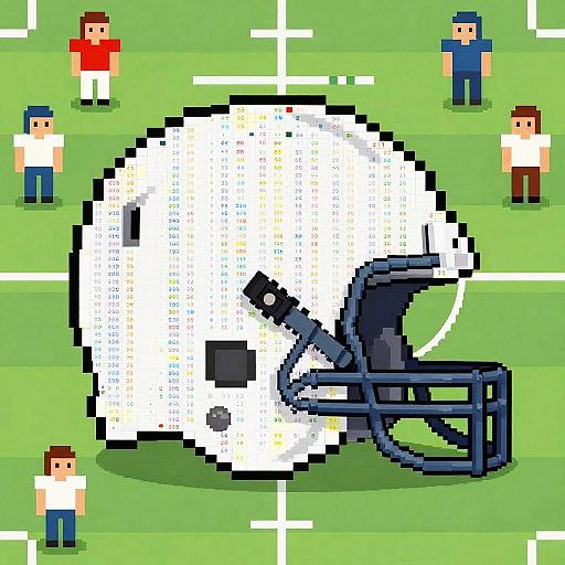 Pixel Art Football Helmet Spreadsheet
