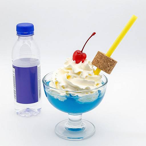 Vibrant Dessert Bowl with Cherry Topping