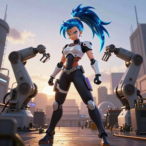 Android 18 in Futuristic Armor