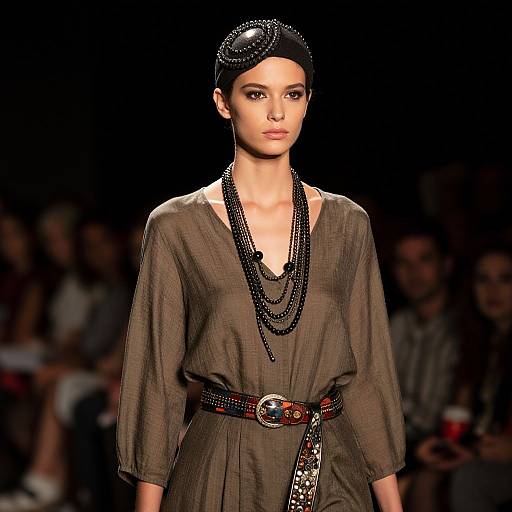 Runway Model with Statement Accessories