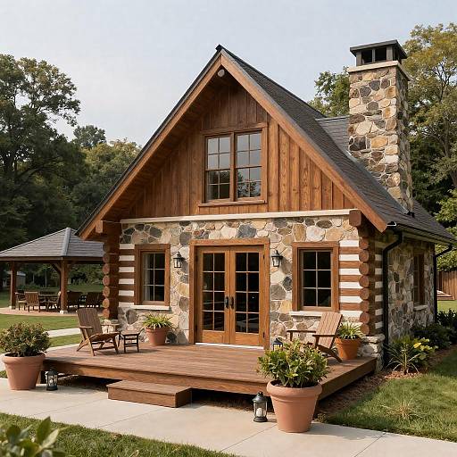 Cozy Log Cabin Surrounded by Nature