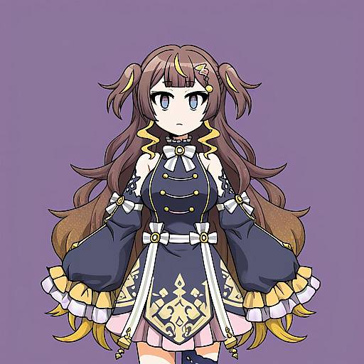 Illustration of Anya melfissa (1st costume), hololive in the style of Oosaka kanagawa