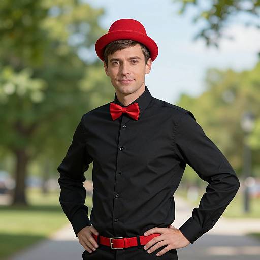 Stylish Man in Sunny Park