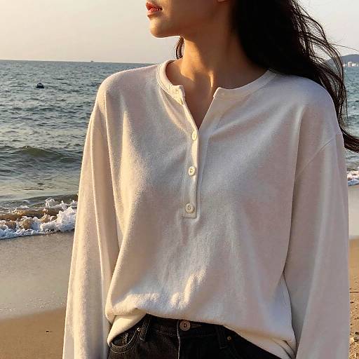 Henley Neckline by Seaside Sunset