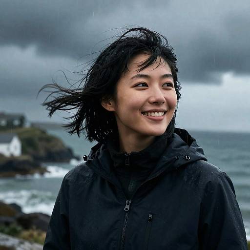 Breton Fisherwoman Stormy Cinematic Portrait