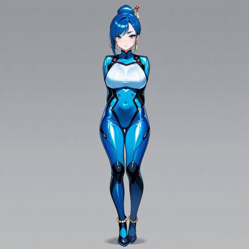 Mischievous Dragon-Girl in Sci-Fi Bodysuit Mischievous Dragon-Girl in Sci-Fi Bodysuit