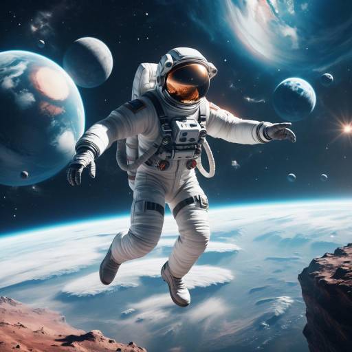 Elderly Astronaut in Cosmic Zero Gravity Elderly Astronaut in Cosmic Zero Gravity
