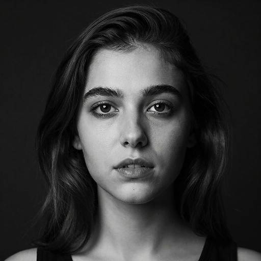 High Contrast Black and White Portrait