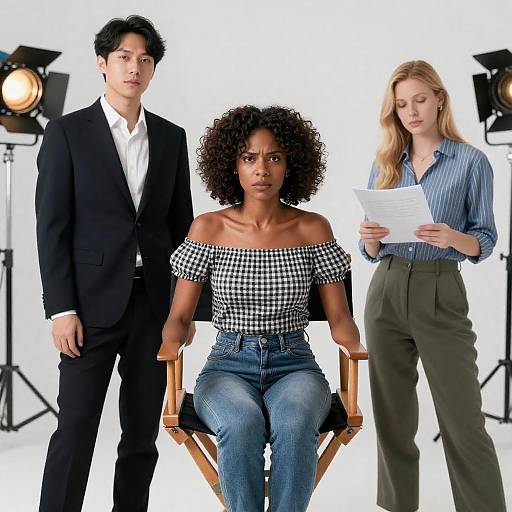 Diverse Group in Photo Studio