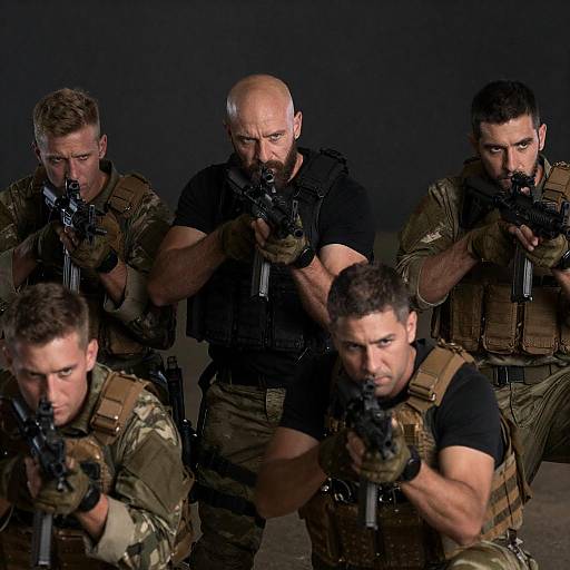 Intense Tactical Standoff of Soldiers