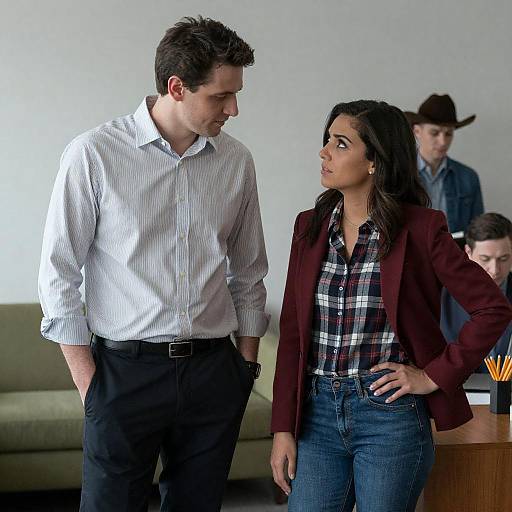 Office Interaction: A Moment Captured