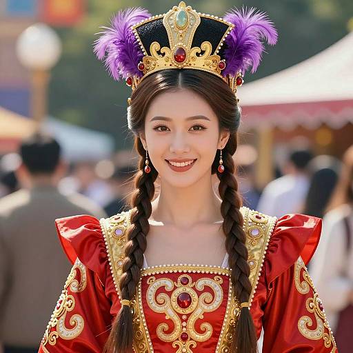 Regal Asian Queen in Disney Costume