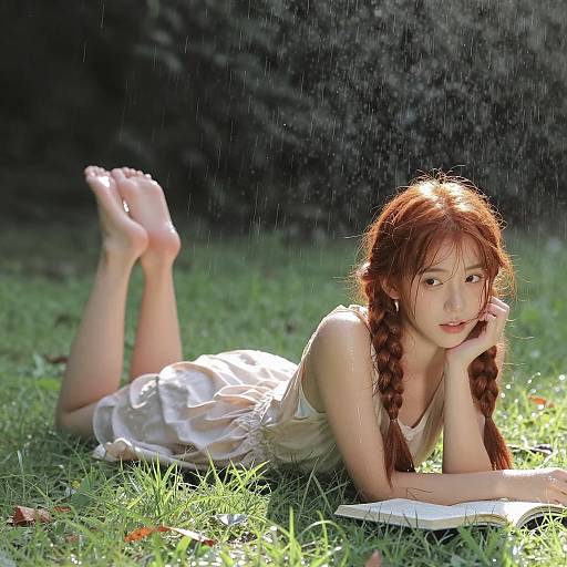 Serene Girl in Nature's Embrace