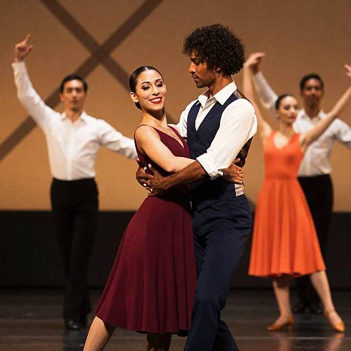 Captivating Dance Scene in Warm Light