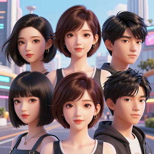 Trendy Short Hair Simulator with Realistic Physics