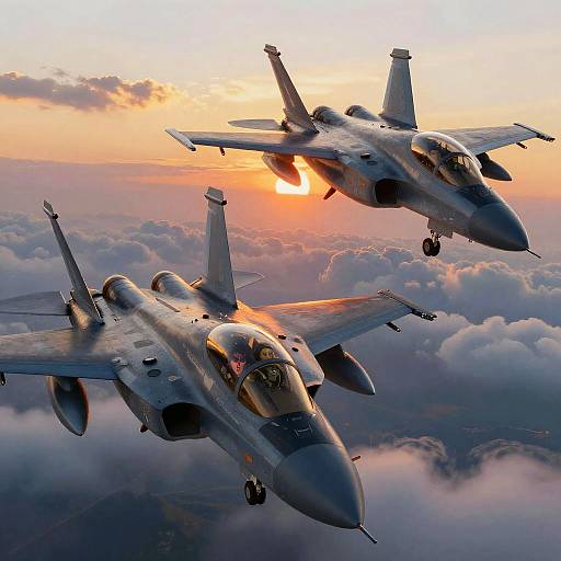 A-10 Hunter Jet at Dusk