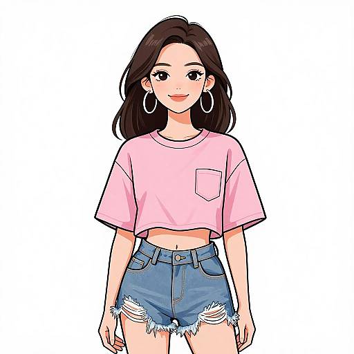 Smiling Woman in Casual Streetwear