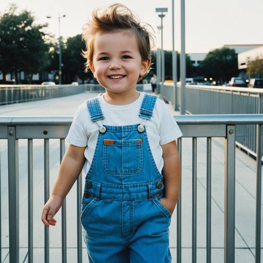 Charming Toddler Fashion Portrait Outdoors