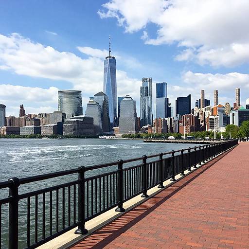 Vibrant Digital Cityscape Waterside