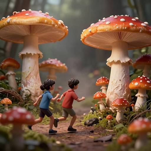 Enchanted Mushrooms and People Interaction